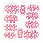 Metallic Filigree Sticker KOR-012 Neon Pink Metallic Filigree Sticker KOR-012 Neon Pink