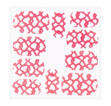 Metallic Filigree Sticker KOR-012 Neon Pink