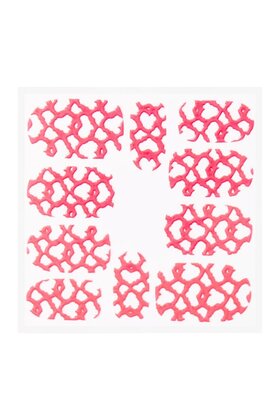 Metallic Filigree Sticker KOR-012 Neon Pink