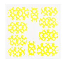 Metallic Filigree Sticker KOR-012 Neon Yellow