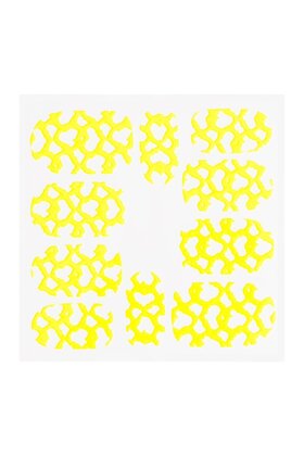 Metallic Filigree Sticker KOR-012 Neon Yellow