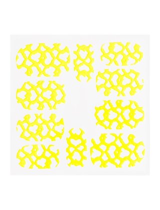 Metallic Filigree Sticker KOR-012 Neon Yellow