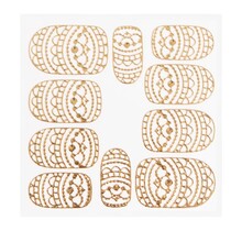Metallic Filigree Sticker KOR-013 Gold
