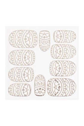 Metallic Filigree Sticker KOR-013 Silver