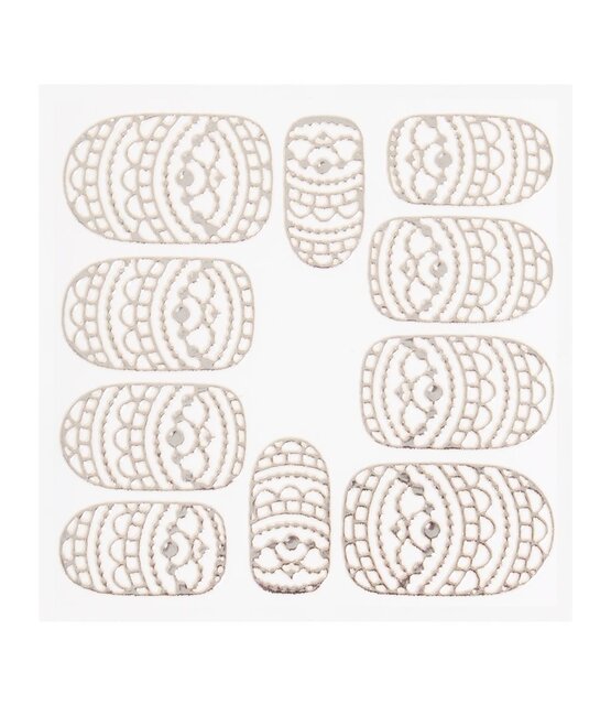 Metallic Filigree Sticker KOR-013 Silver Metallic Filigree Sticker KOR-013 Silver