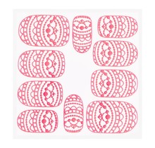 Metallic Filigree Sticker KOR-013 Neon Pink