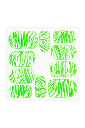 Metallic Filigree Sticker KOR-014 Neon Green