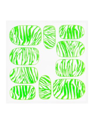 Metallic Filigree Sticker KOR-014 Neon Green