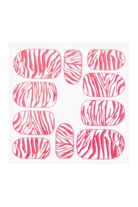Metallic Filigree Sticker KOR-014 Neon Pink
