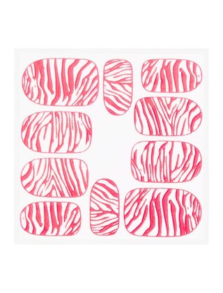Metallic Filigree Sticker KOR-014 Neon Pink