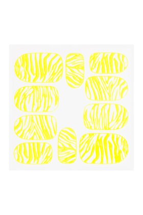 Metallic Filigree Sticker KOR-014 Neon Yellow