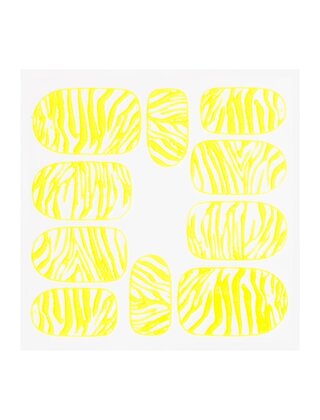 Metallic Filigree Sticker KOR-014 Neon Yellow