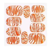 Metallic Filigree Sticker KOR-014 Neon Orange