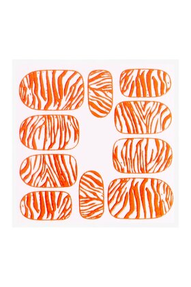 Metallic Filigree Sticker KOR-014 Neon Orange