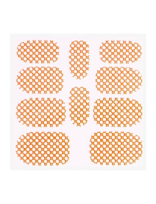 Metallic Filigree Sticker KOR-015 Neon Orange