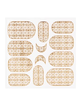 Metallic Filigree Sticker KOR-016 Gold