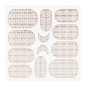 Metallic Filigree Sticker KOR-016 Silver