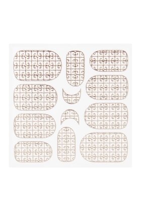 Metallic Filigree Sticker KOR-016 Silver