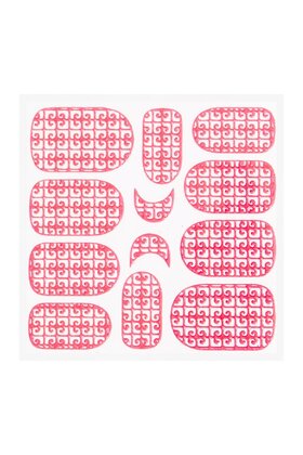 Metallic Filigree Sticker KOR-016 Neon Pink
