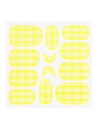 Metallic Filigree Sticker KOR-016 Neon Yellow