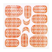 Metallic Filigree Sticker KOR-016 Neon Orange Metallic Filigree Sticker KOR-016 Neon Orange