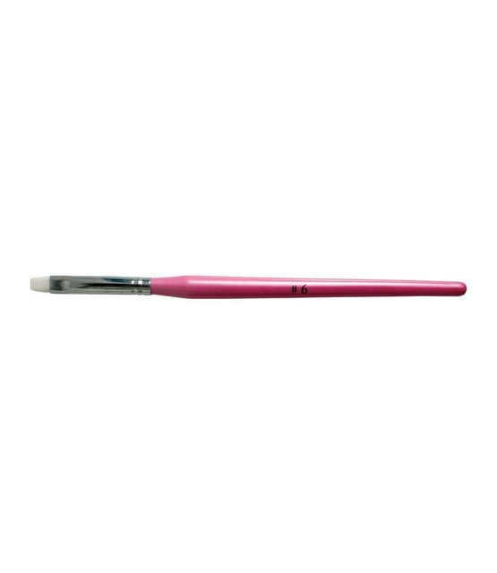 Gel Penseel Pink Wooden Handle #6