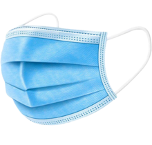 Mondmasker 3-laags met elastiek - 50st Blauw