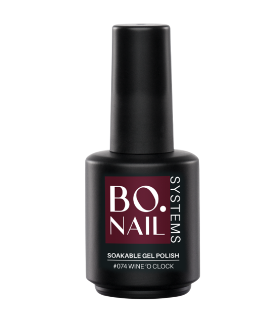 BO. NAIL Soakable Gelpolish #074 Wine 'O Clock (15ml)
