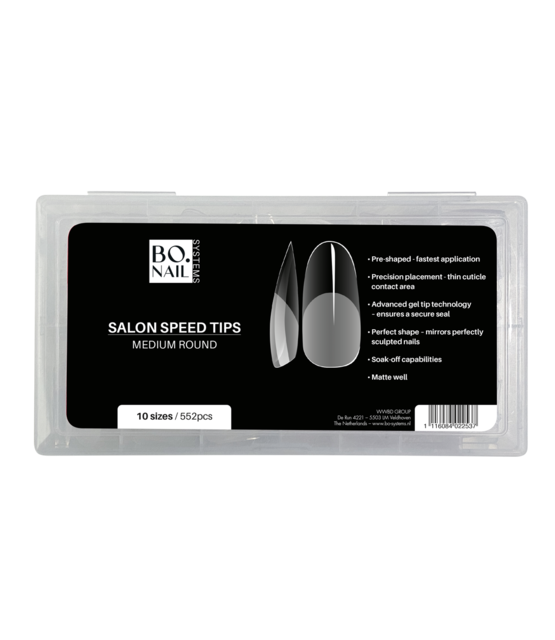 BO.NAIL Salon Speed Tip - Medium Round 552pcs