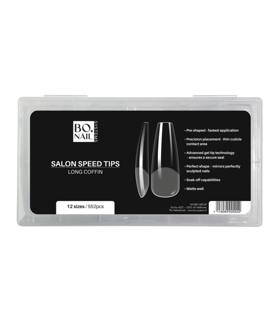 BO.NAIL Salon Speed Tip - Long Coffin (552pcs) BO.NAIL Salon Speed Tip - Long Coffin (552pcs)