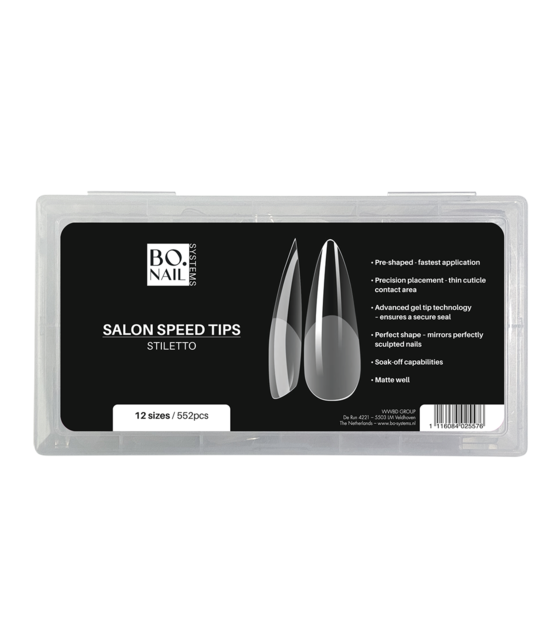 BO.NAIL Salon Speed Tip - Stiletto (552pcs)