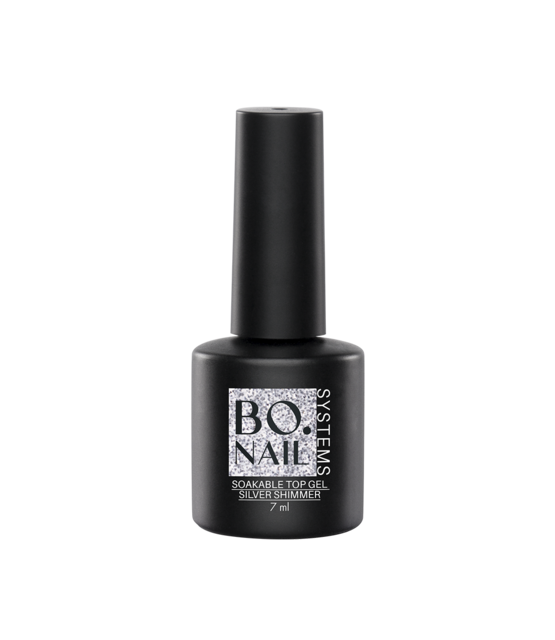 BO Soakable Top Gel - Silver Shimmer 7ml