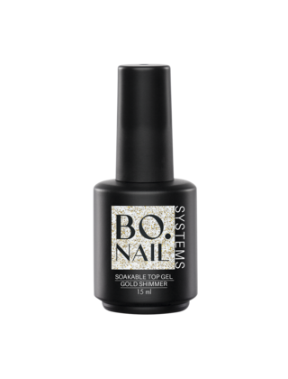 BO Soakable Top Gel - Gold Shimmer 15ml