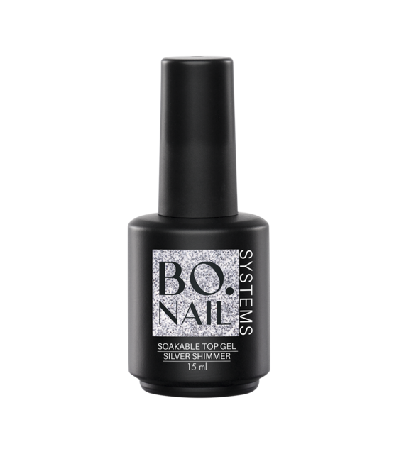 BO Soakable Top Gel - Silver Shimmer 15ml