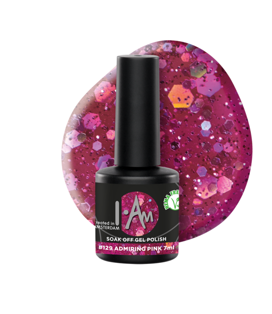 Soak Off Gel Polish #129 Admiring Pink (7ml) Soak Off Gel Polish #129 Admiring Pink (7ml)