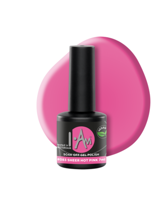 I.Am Soak Off Gel Polish #083 Sheer Hot Pink (7ml)