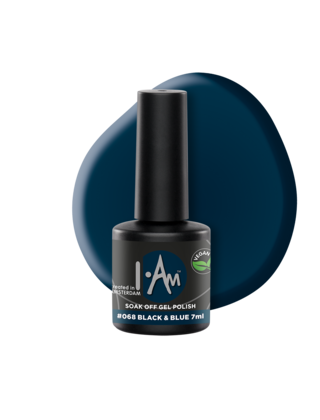 I.Am Soak Off Gel Polish #068 Black & Blue (7ml)