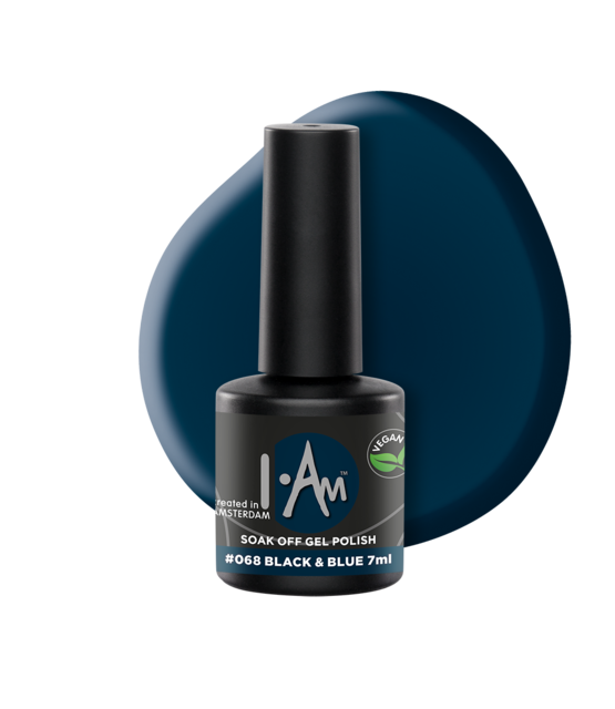 I.Am Soak Off Gel Polish #068 Black & Blue (7ml)