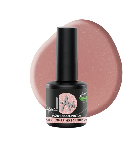 I.Am Soak Off Gel Polish #021 Shimmering Salmon (7ml)