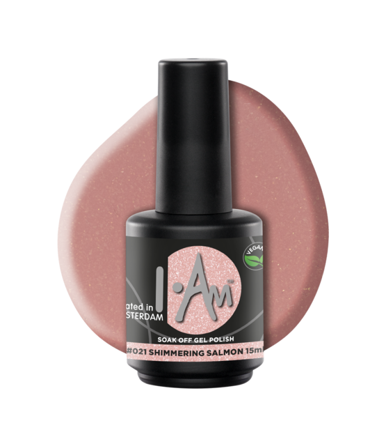 I.Am Soak Off Gel Polish #021 Shimmering Salmon (15ml) I.Am Soak Off Gel Polish #021 Shimmering Salmon (15ml)