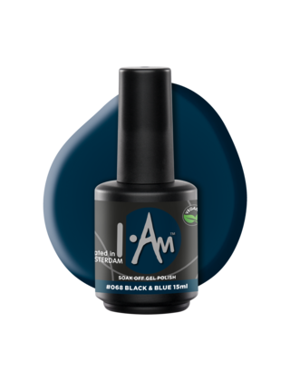I.Am Soak Off Gel Polish #068 Black & Blue (15ml)