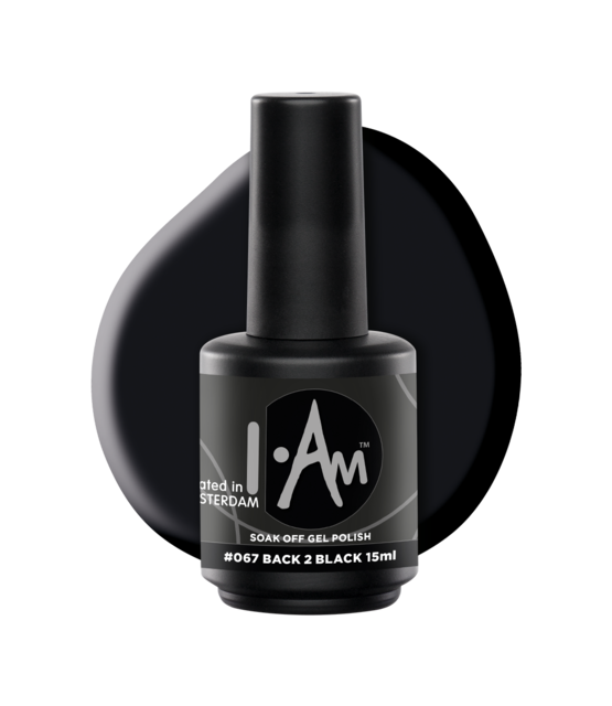 I.Am Soak Off Gel Polish #067 Back 2 Black (15ml)
