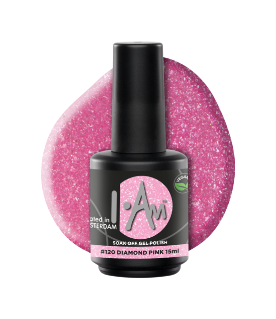 I.Am Soak Off Gel Polish #120 Diamond Pink (15ml)