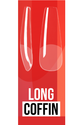 Soft Gel tips - Long Coffin