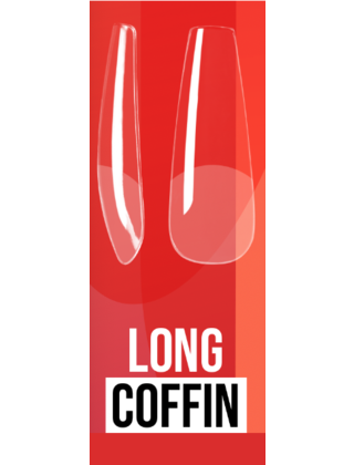Soft Gel tips - Long Coffin