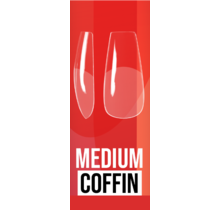 Soft Gel tips - Medium Coffin