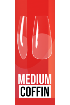 Soft Gel tips - Medium Coffin