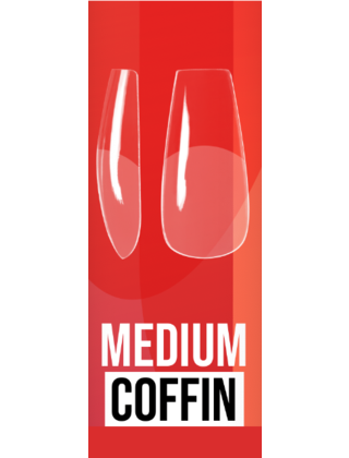 Soft Gel tips - Medium Coffin