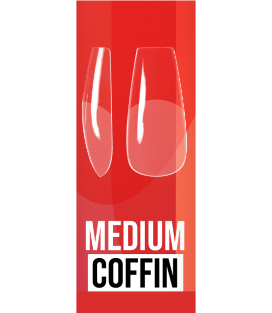 Soft Gel tips - Medium Coffin Soft Gel tips - Medium Coffin