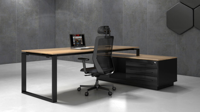 Directiebureau met ladeblok Directiebureau met ladeblok